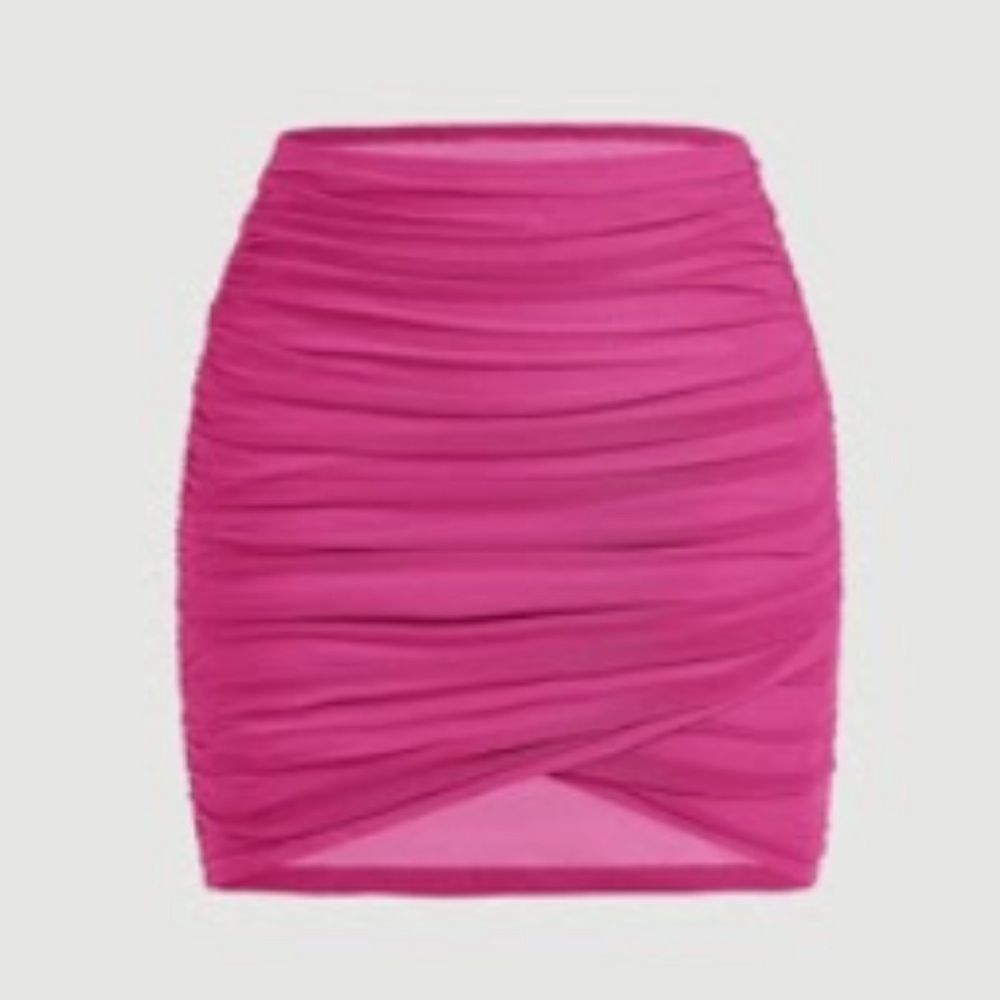 Pink mesh skirt